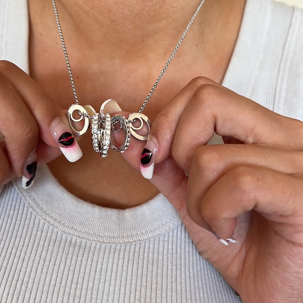 COSTUME SILVER RING NECKLACE - Picture 3 of 6